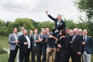 Cheering Groom