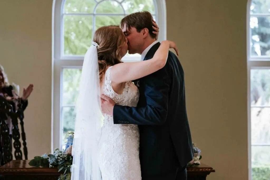 Braxted Park Wedding Photographer - You may kiss the bride