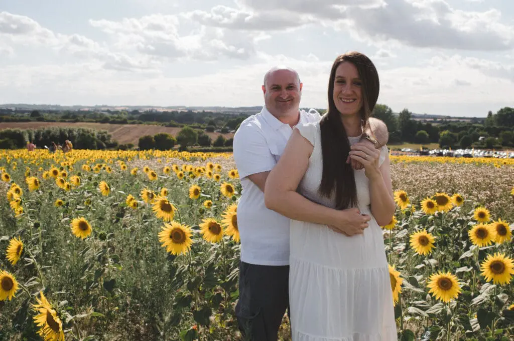 Sunflower engagement shoot