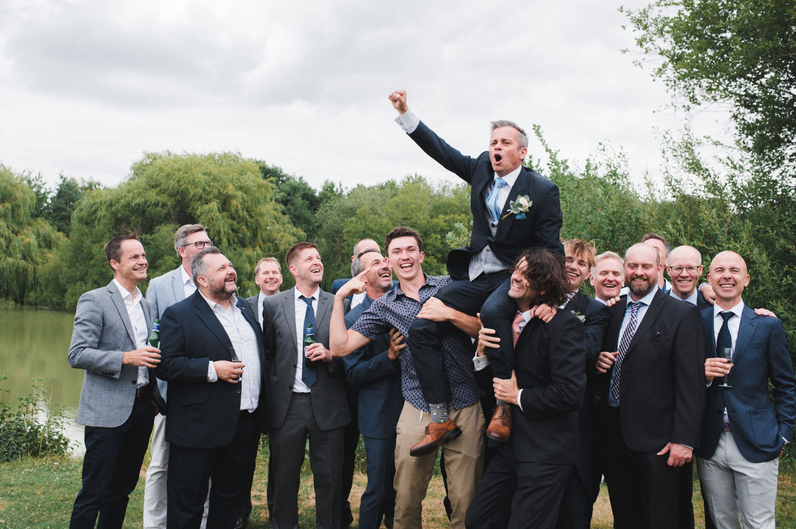 Cheering Groom