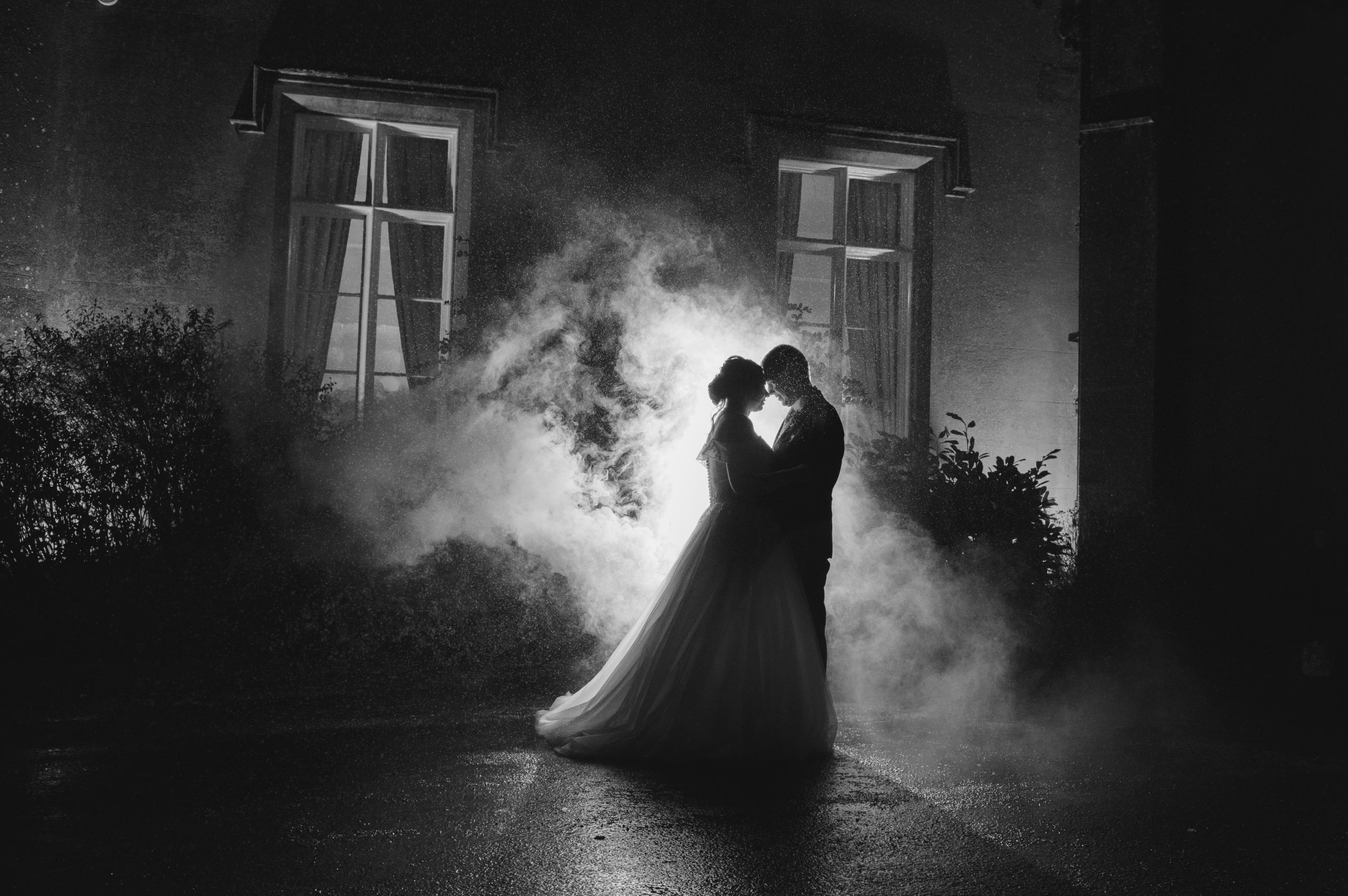 Atmospheric backlit couple