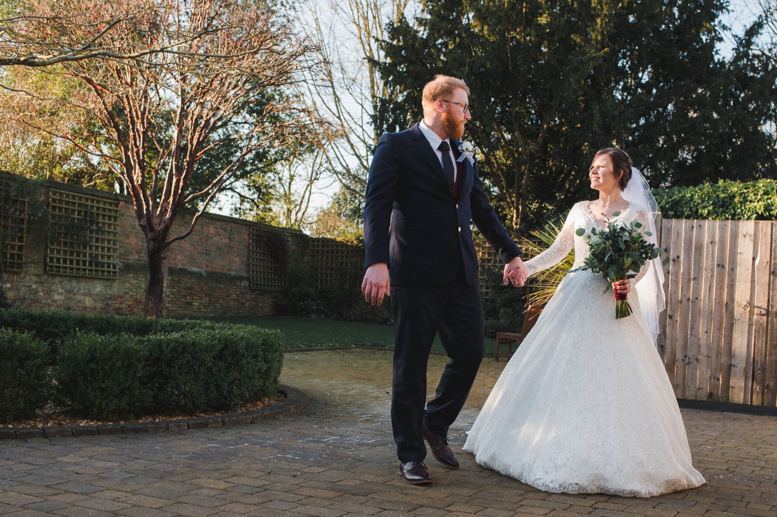 Poets House in Ely - Man and Woman dressed in wedding clothes